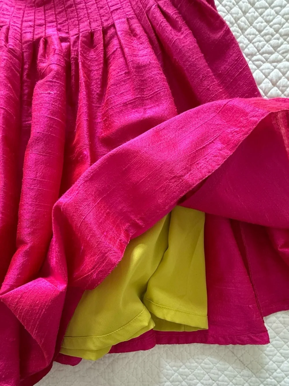 Gretchen Scott Silk Fit & Flare Skirt Pink S